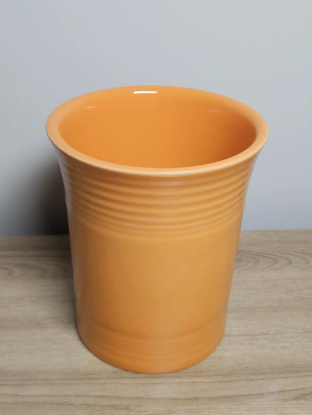 Fiesta Tangerine Utensil Crock Straight Base USA Discontinued 6 5/8